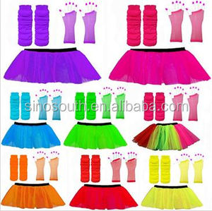 <span class=keywords><strong>Disfraz</strong></span> de <span class=keywords><strong>Mujer</strong></span> Neón de Talla Grande, <span class=keywords><strong>Disfraz</strong></span> de Fiesta de los 80, Falda Tutú, <span class=keywords><strong>Disfraz</strong></span> de Fiesta - Product Image 2