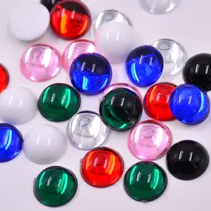 15 Mm Mix Kleur Ronde Vorm Cabochon Flatback Strass Crystal Stenen Acryl Steentjes Voor Kleding Ambachten