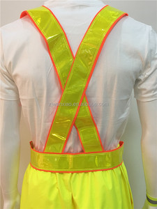 Gros Chine Fabrication Haute Visibilité PVC Personnalisé Réfléchissant Sash La Sécurité De Marche Ceinture Sans Fermeture Éclair - Product Image 3