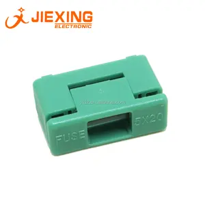 5*20 Mm Dudukan Sekering dengan Cover 15 Mm Pin Pitch PCB Gunung Warna Hijau Fuse Slot 5X20 Mm BF-012