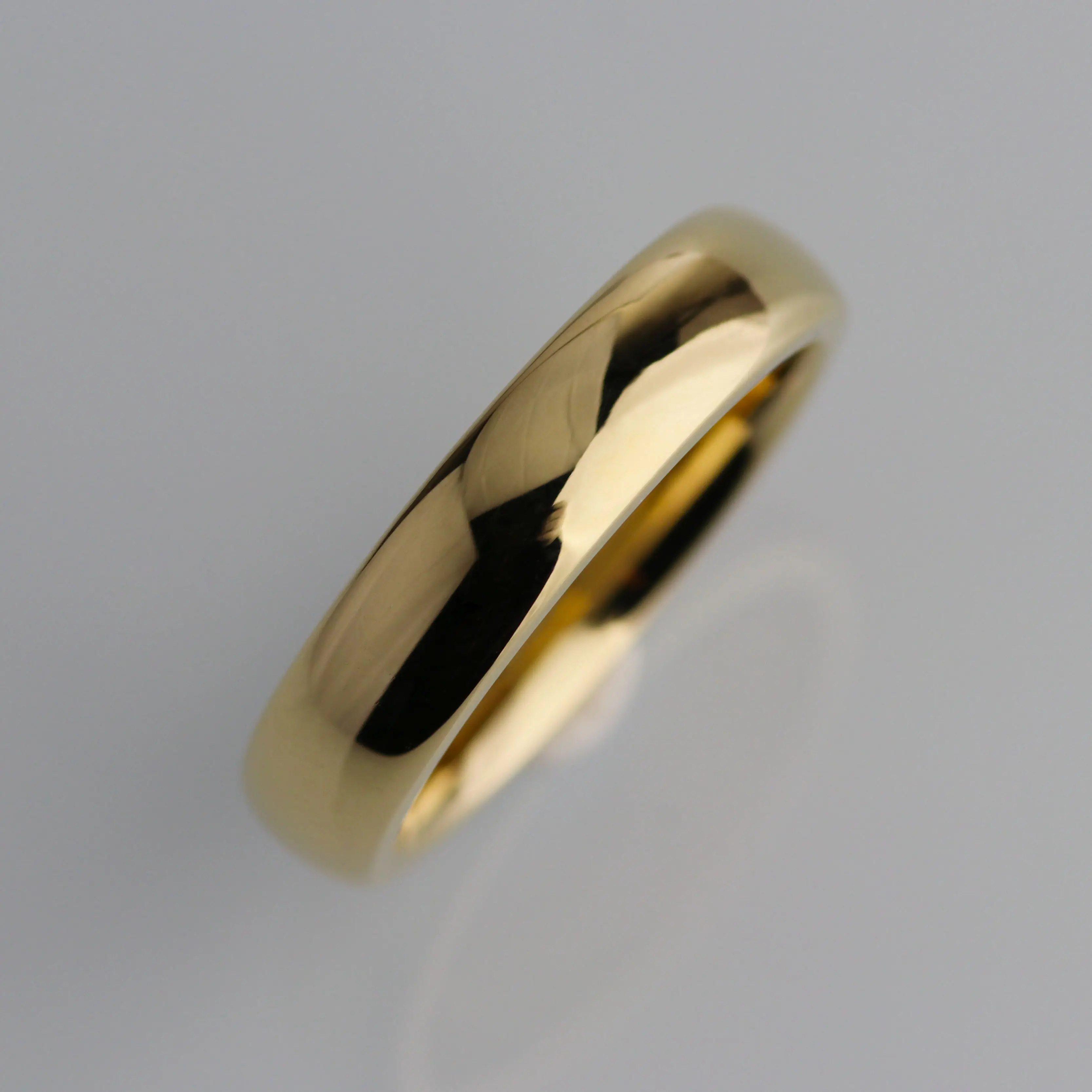 2019 nieuwe 14K Solid Yellow Gold 6mm breedte plain wedding Ring band voor man