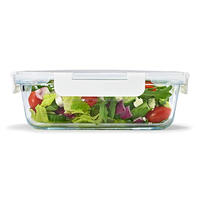 Boîte à lunch en verre micro-ondable sans BPA avec compartiments, capacité de 1 à 3 L