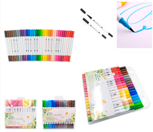 24 30 48 60 100 Colors Art Markers Water Based Ink <strong>Watercolour</strong> Dual Tip Brush <strong>Pens</strong> - Product Image 3
