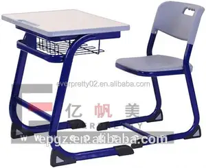 Wholesale School Supplies High Quality Plywood Single School Desk Chair Price