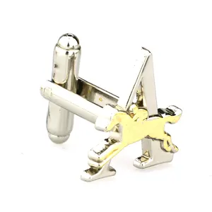 Wholesale High Quality Customized Metal Silver Steel Plane Cufflinks For Men