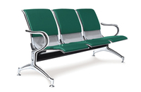 Meilleures ventes, chaise de liaison en acier métallique à 3 places, chaise de groupe, pour la réception, la salle d'attente, la gare, le terminal ferroviaire, le bus