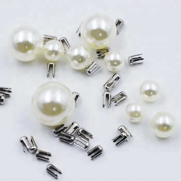 Factory direct sale plastic super glossy ABS pearls,no hole plastic pearl beads claw pins attaching pearls