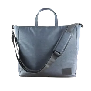 Büyük kapasiteli ekonomik özel polyester seyahat çantası su geçirmez ve yırtılmaz astar tote çanta seyahat omuz evrak çantası erkekler için