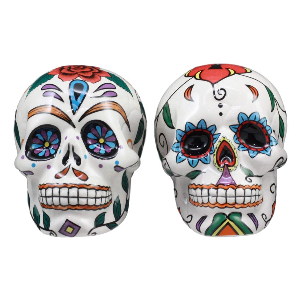 批发现代厨具的死花贴花头骨陶瓷盐和胡椒瓶| Alibaba.com, image size:1000x1000