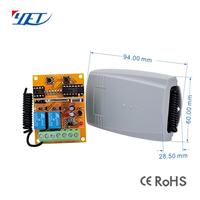 Récepteur de télécommande universel 12V/24V 2 canaux pour portail/porte de garage YET402pc-v3.0