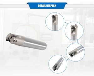 Fresadora de carburo EMR 4R Indexable, insertos de CNC RPMT 08, 2 flautas, diámetro de corte de 16mm, diámetro de conexión de 16mm - Product Image 6