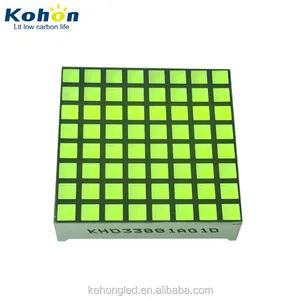 Alta fiabilidad 3x3mm matriz KHD33881AG1D color verde 3x3mm 8x8 LED punto pantalla de matriz de