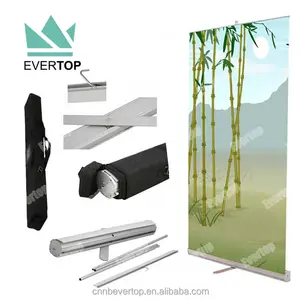 Evertop r 04b heavy duty luxury stand luxury roll up rollup banner oem customized silver evertop aluminium r 04b display luxury 3.1kgs