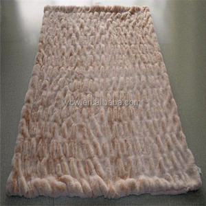 Luxury home textile <strong>rabbit</strong> <strong>fur</strong> throw premier soft faux <strong>fur</strong> <strong>blanket</strong> 50''x60'' faux <strong>rabbit</strong> airplane bath home hospital hotel picnic travel - Product Image 2