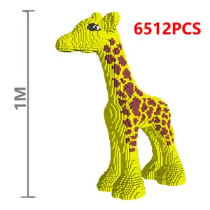 DELO TOYS 6330-6512 pcs children educational plastic toys giraffe DIY colorful bricks enlighten building blocks set (DE105A)