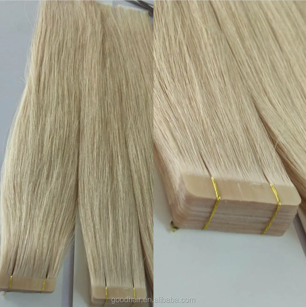 10a grade brazilian virgin human hair tape in hair extension professional invisible tape in hair extensions double drawn end