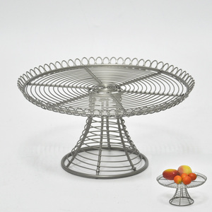 Chrome Large Wire Round Tower Shape Fruit Basket - Product Image 2