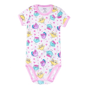 Commercio all'ingrosso Prezzo A Buon Mercato di Alta Qualità 100% Cotone Progettare in Modo Casuale Modello Sveglio Del Pagliaccetto Del Bambino - Product Image 5