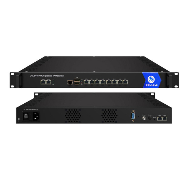 Internet IPTV Service HLS Multicast to TDT DVB-T IP to COFDM Converter Mux Modulator COL5416P
