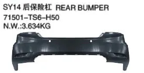 Oem 71501-TS6-H50 Voor Honda Civic 2014 Auto Rear Bumper