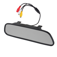 Monitor de Espejo Retrovisor Universal para Automóvil de 4.3 Pulgadas con 2 Entradas de Video y Soporte de Clip