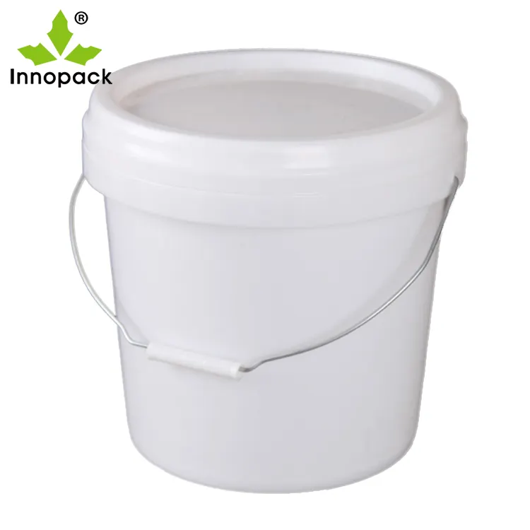 Industrial plastic pail 18L paint bucket with lid and handle