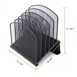 Duurzaam Staal Bouw Wire mesh desktop organizer file magazine houder Verticale Sectie Helling brief mail bestand Sorter