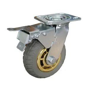 SS серый резиновый ролик золотые колеса 100 125 150 200 мм