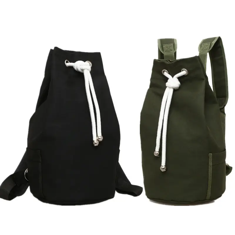 2022 Large capacity canvas bucket basketball backpacks new sports fitness bag men's bags leisure outdoor canvas backpack for men