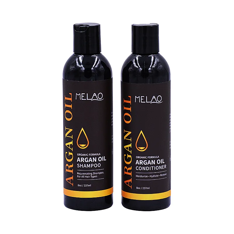 Atacado private label Natural Organic mild shampoo óleo de argan e condicionador