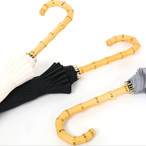Parapluie lisse en forme de J, eouverture automatique, Style Vintage, <span class=keywords><strong>ancienne</strong></span> mode japonais, avec manche en bambou - Product Image 4