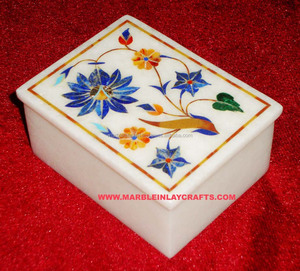 Caja de Incrustaciones de Mármol Natural con Diseño Personalizado, Producto Artesanal Hecho a Mano, Artículo para Regalo de Aniversario de Bodas, Regalos de Navidad - Product Image 1