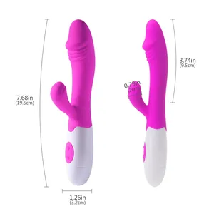 Jugetessexual Consolador Vibrador Corporal De Doble Cabeza Realista Juguetes Sexuales Erotic Vibrador Conejo Battery Mujer