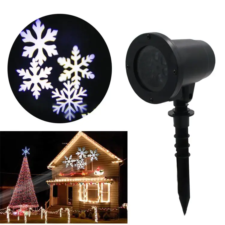 Waterproof Outdoor LED Projector Snowflake Christmas Garden Lamp Laser Lights Projector