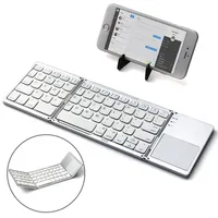 Draadloze Wit Layout Promotie Laptop Mini Tri Folding Opvouwbaar Bluetooth Toetsenbord Voor Smartphone