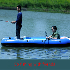 Bote de goma engrosamiento resistente al desgaste <span class=keywords><strong>Kayak</strong></span> bote inflable 2/<span class=keywords><strong>3</strong></span>/4 <span class=keywords><strong>personas</strong></span> fondo duro Barco de asalto cojín de aire barco de pesca - Product Image 2