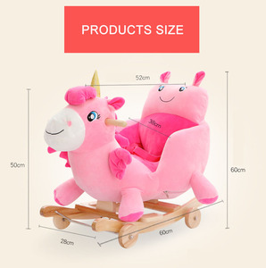 Meilleur choix de produits, jouet <span class=keywords><strong>cheval</strong></span> à <span class=keywords><strong>bascule</strong></span> en peluche <span class=keywords><strong>licorne</strong></span> pour bébé - Product Image 3