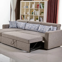 Canapé-lit pliant multifonctionnel à angle réglable, canapé-lit d'angle en tissu polyvalent avec rangement, YB2231