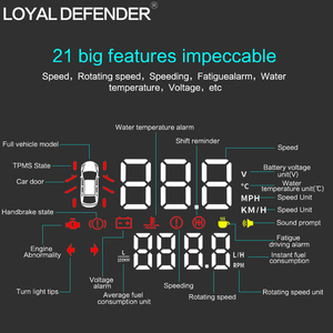 Personalizado <span class=keywords><strong>HUD</strong></span> head up display con OBD2 enchufe y fácil <span class=keywords><strong>de</strong></span> instalar para imaginar - Product Image 4