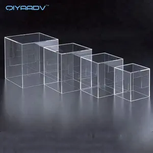 Wholesale Custom Cube Clear Acrylic Four Sides Display Box