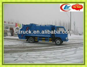 DongFeng รถตักขยะด้านหลังขนาดเล็ก,รถบรรทุกขยะรถอัดขยะรถไฮดรอลิก