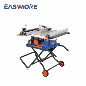 Easymore 1800W adjustable sliding cutting machine table saw for woodworking