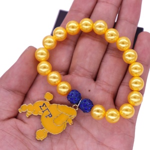 Club de sororité élastique fait à la main depuis 1922 SGRHO signe lettre grecque Sigma Gamma Rho Bracelets caniche - Product Image 5