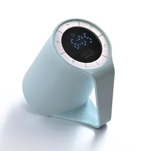 Multifunction digital voice recordable cup shape kids night light snooze alarm clock