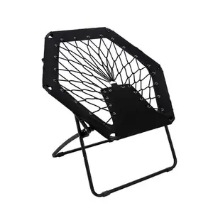 Outdoor Indoor Bunjo Living Room Camping Room Bungee pieghevole piatto Moon Chair per Room Garden e Outdoor