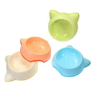 New Arrivals Wholesale Dog Bowl Cat Feeding Bowls Non-Skid Bowls with Funny Cat Face Various Colors Options Pet Accessories