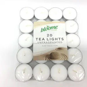 Machine pressed tea light candle white tealight wholesale price