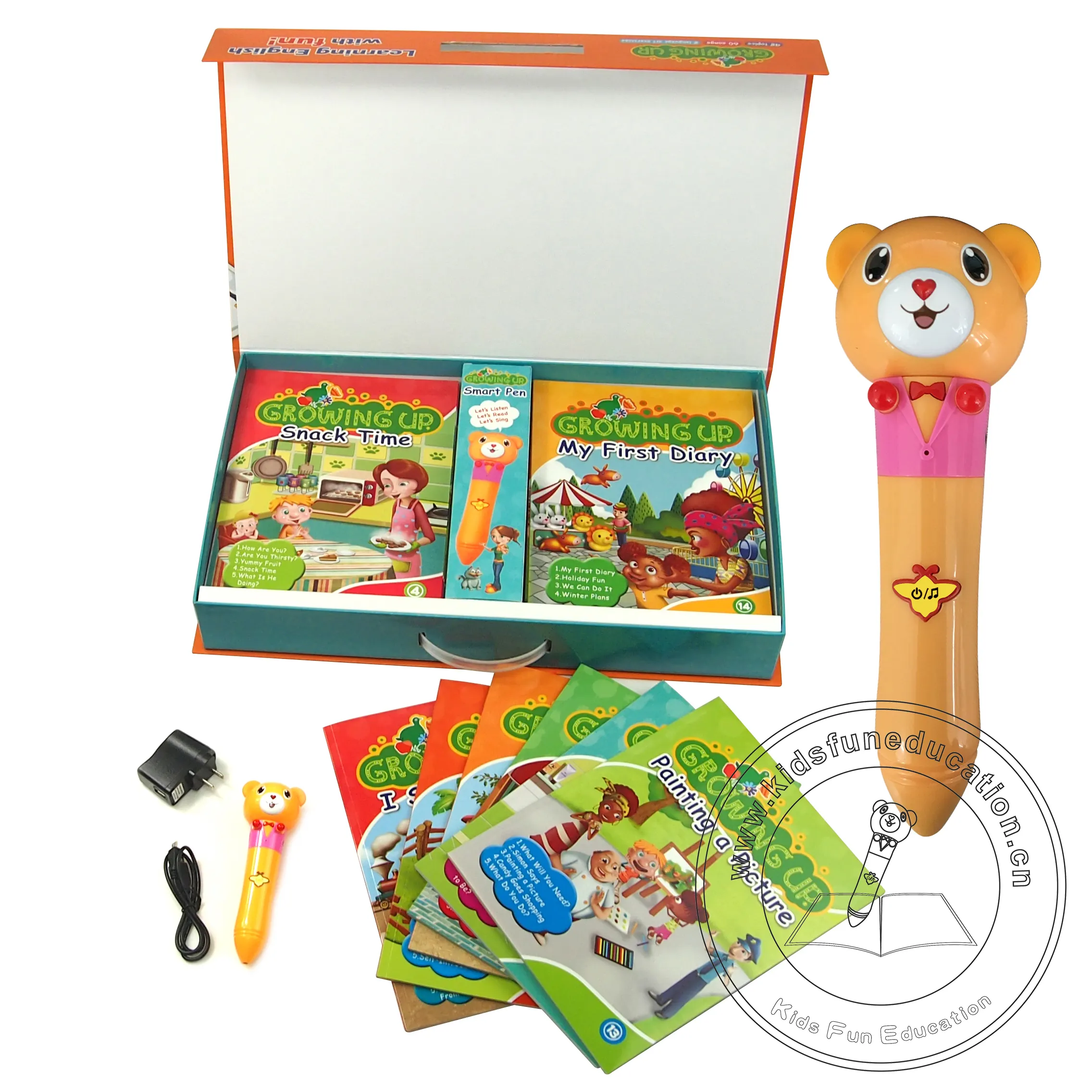 Children Preschool Learning English Growing Up Smart Reading Pen Audio Books