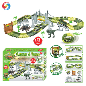 Caldo!! Mondo dei Dinosauri 142 Pezzi Pista Elettrica per Dinosauri per Creare una Strada - Product Image 2