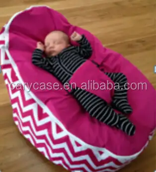HOTPINK זגזג שברון כיסא שקית שעועית תינוק, ילדי דפוס עלה W השינה פוף פעוטות להתכרבל מיטות
